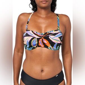 Freya Womens Desert Disco Underwire Bandeau Bikini Top 36D Multi NEW